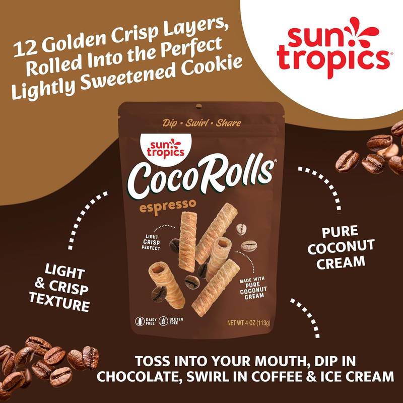 Sun Tropics CocoRolls Espresso, 4oz - Sun Tropics – BevMo!