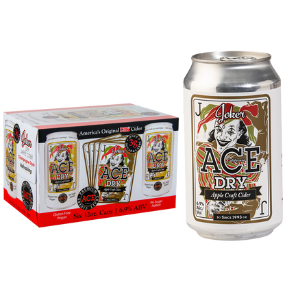 Ace Joker Dry Apple Cider 6pk 12oz Can