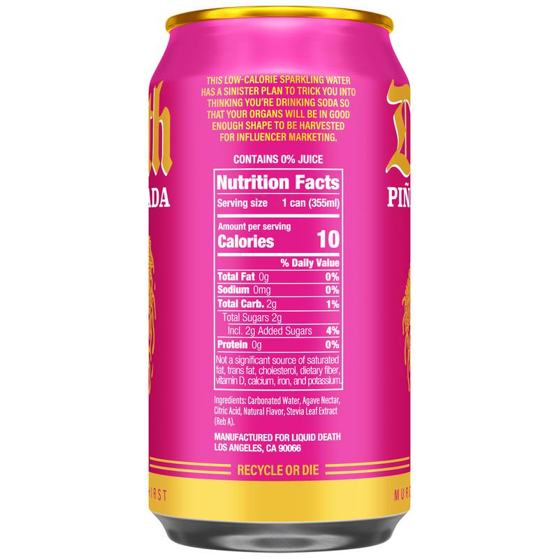 Liquid Death Piña Killada Sparkling Water 6pk 12oz Can