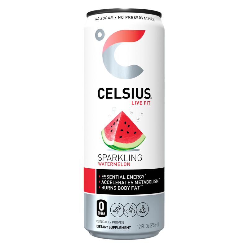 CELSIUS Sparkling Watermelon Essential Energy Drink 12oz Can