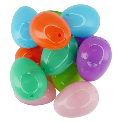 Plastic Fillable Easter Eggs 12ct