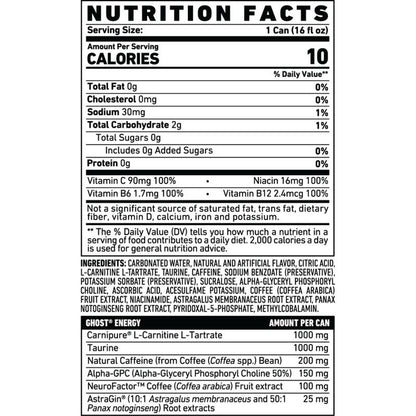 GHOST Energy Zero Sugar 'Merica Pop 16oz Can