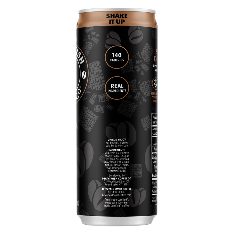 Death Wish Coffee Fair Trade Mocha Latte 11oz Can - Death Wish