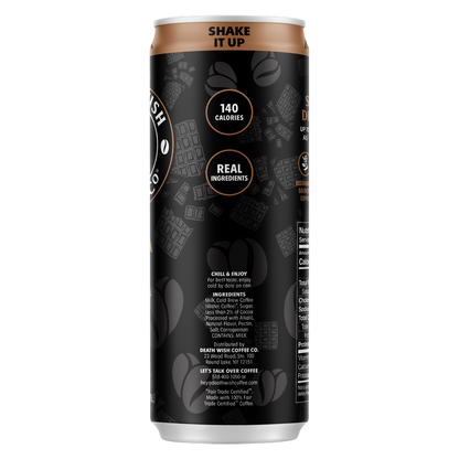 Death Wish Coffee Fair Trade Mocha Latte 11oz Can - Death Wish