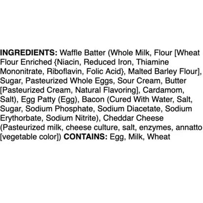 Nordic Waffles Bacon, Egg & Cheese Waffle Sandwich 2ct