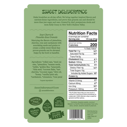 Sweet Deliverance Sour Cherry & Pistachio Rose Granola, 8 oz