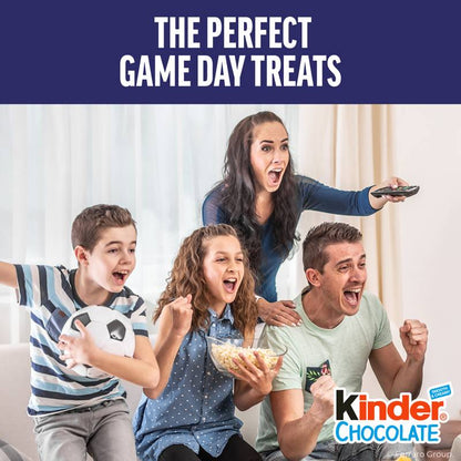 Kinder Chocolate, 4 Large Bars, Milk Chocolate Bar with Creamy Milky Filling, Individually Wrapped Candy, 3 oz Total
