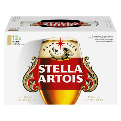 Stella Artois 12pk 12oz Cans 5.0% ABV