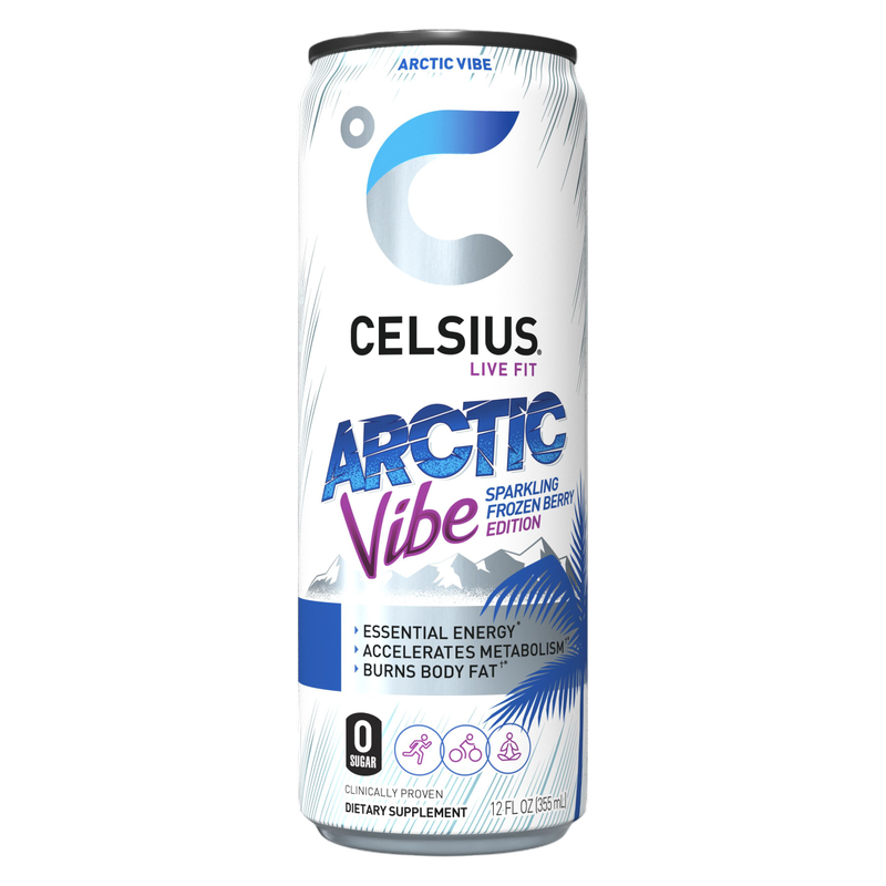 CELSIUS Sparkling Arctic Vibe Essential Energy Drink 12oz Can
