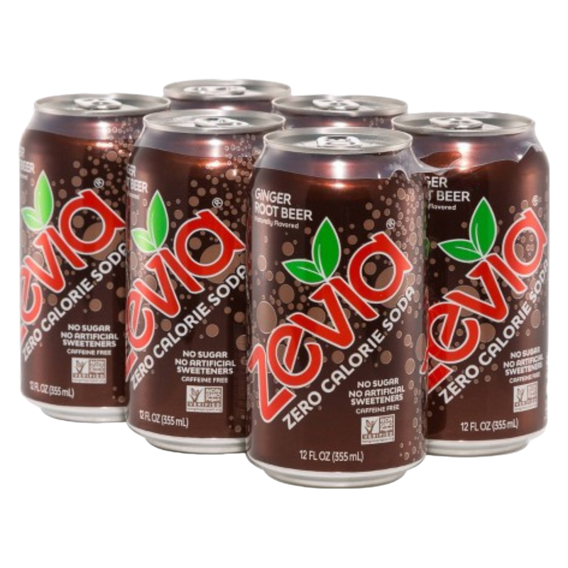 Zevia Diet Ginger Root Beer 6pk 12oz Can