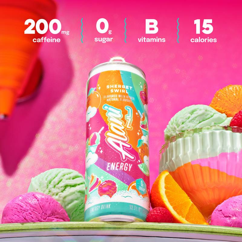Alani Energy Sherbert Swirl 12oz Can