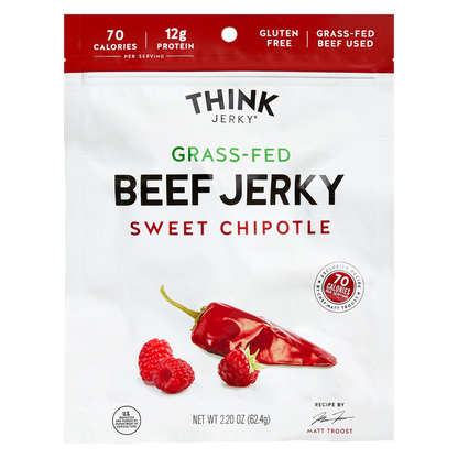 Think Jerky Sweet Chipotle Grassfed Beef Jerky 2.2oz