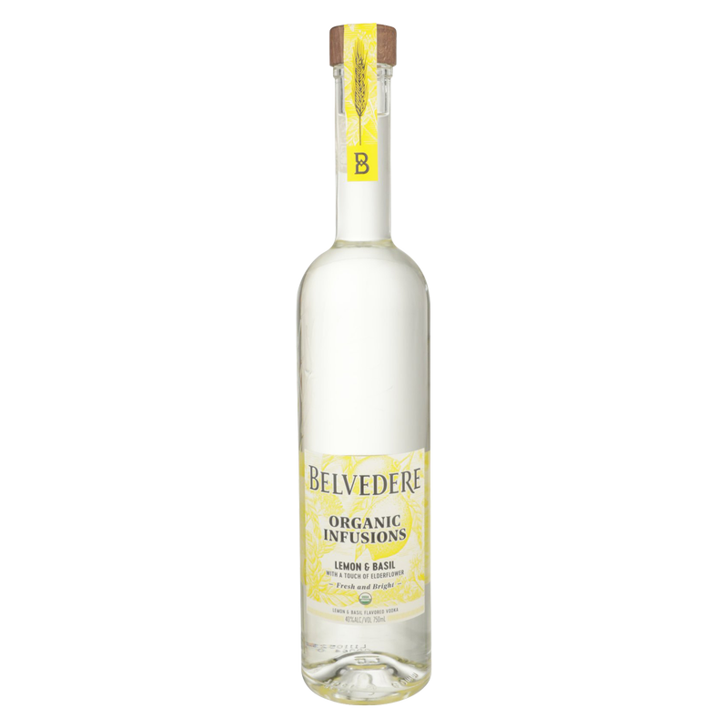 Belvedere Organic Vodka Infused Lemon, Basil, & Elderflower 750ml