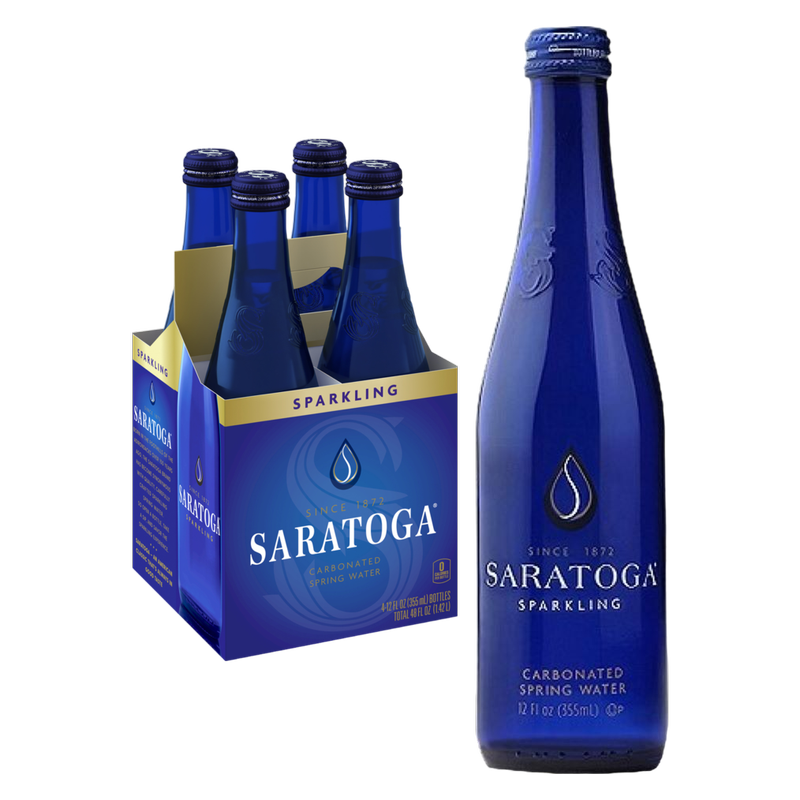 Saratoga Springs Sparkling Water 4pk 12oz Glass Bottle Saratoga