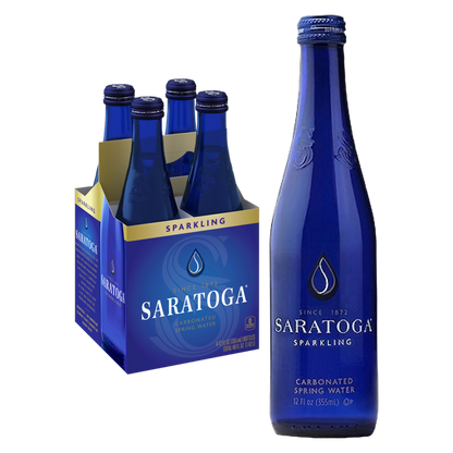Saratoga Springs Sparkling Water 4pk 12oz Glass Bottle