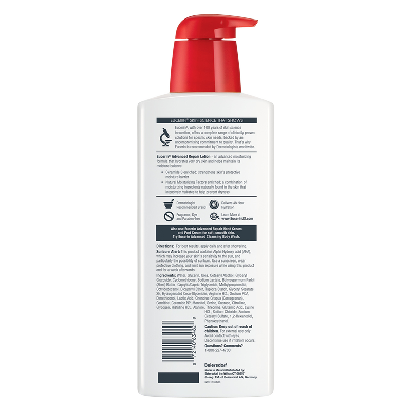 Eucerin Advanced Repair Body Lotion Unscented 16.9oz