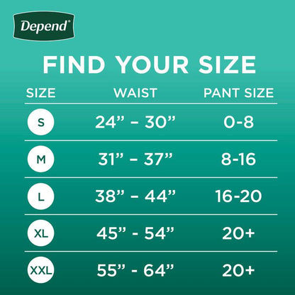 Depend Fresh Protection Adult Incontinence & Postpartum Bladder Leak Underwear for Women, Disposable, Maximum, Large, Blush, 17 Count