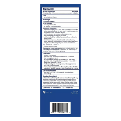 PanOxyl Acne Foaming Wash Benzoyl Peroxide 10% Maximum Strength