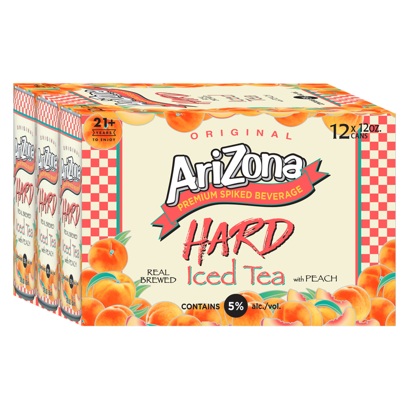 Arizona Hard Peach Tea 12pk 12oz Cans - Arizona Hard – BevMo!