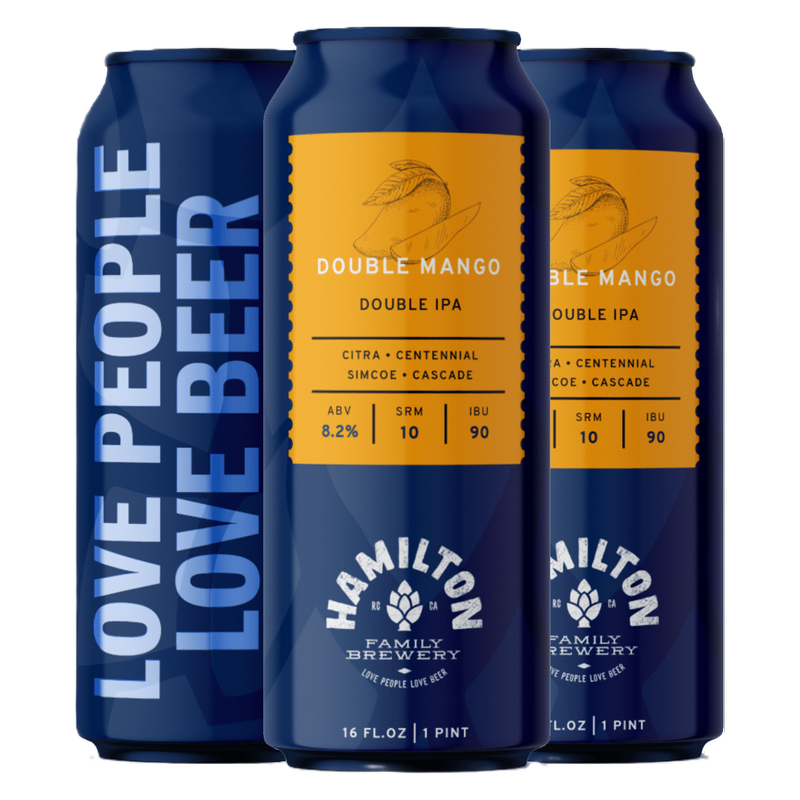 Hamilton Family Brewery Double Mango Double IPA 4pk 16oz Can