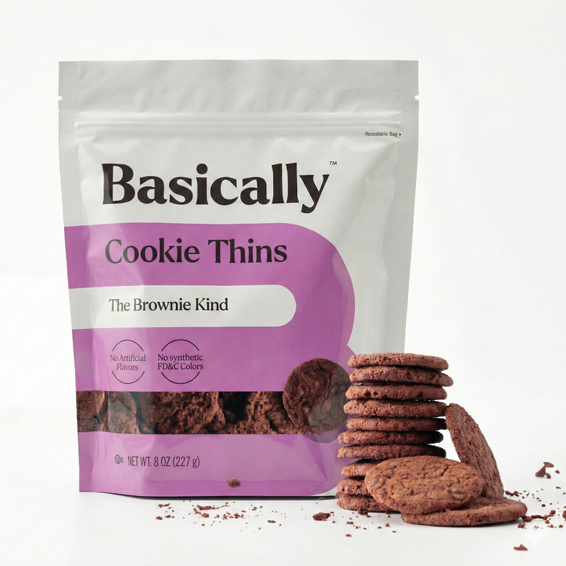 Basically Brownie Cookie Thins 8 oz