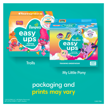 Pampers 56ct EasyUps Training Underwear, 4T/5T, Super Girl