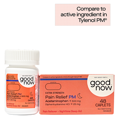Goodnow PM Extra Strength Sleep Aid & Pain Reliever Acetaminophen 48 Caplets