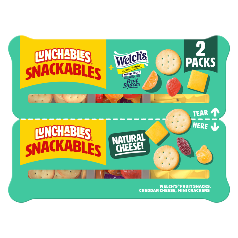 Lunchables Snackables Cheddar Cheese & Crackers with Welch's fruit Snacks - 2ct