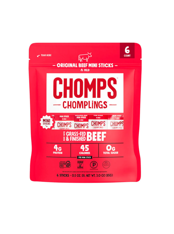 CHOMPS Mini Original Beef Chomplings, 0.5oz 6ct