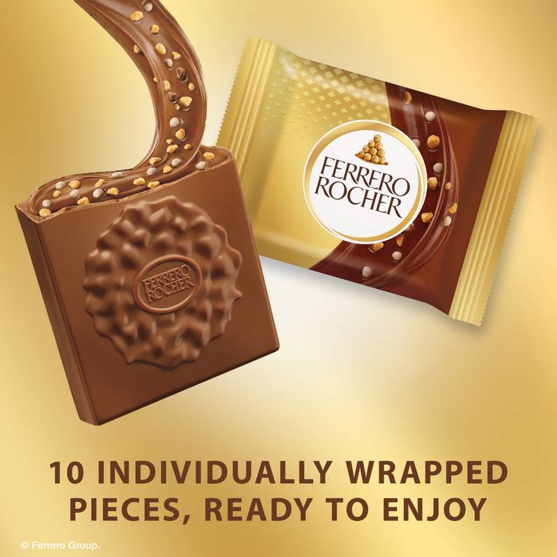 Ferrero Rocher Milk Chocolate Squares, 3.7oz - Ferrero Rocher – BevMo!