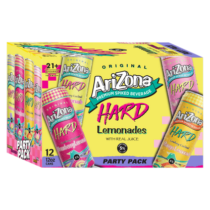 Arizona Hard Lemonade Party Pack 12pk 12oz Can 5.0% ABV