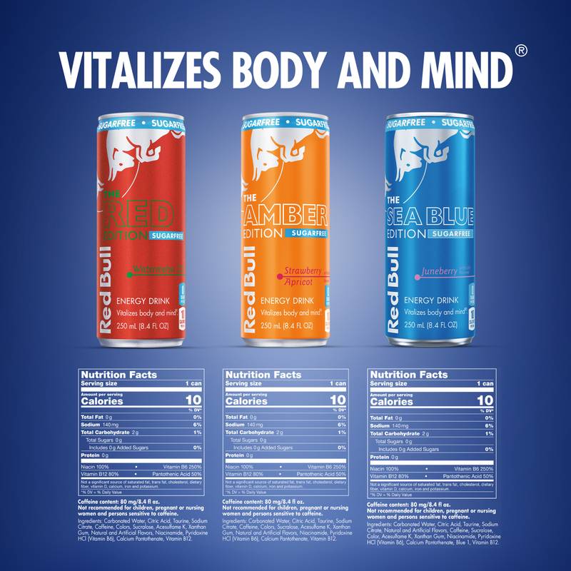 Red Bull Sugar-Free Energy Drink Variety Pack 12pk 8.4oz Cans