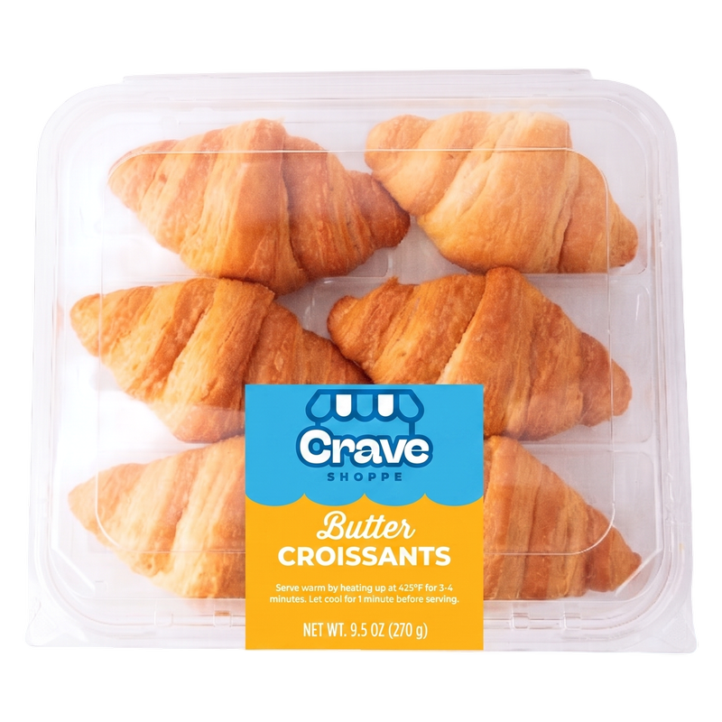 Crave Shoppe All Butter Croissants - 6ct