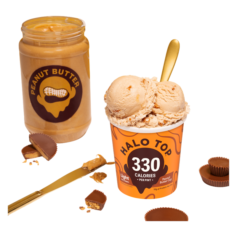 Halo Top Peanut Butter Cup Light Ice Cream, 16 fl oz Pint