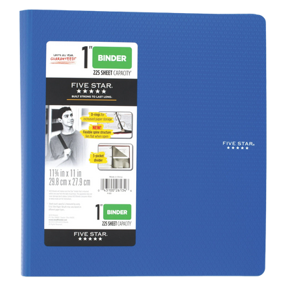 Five Star Binder 11 3/4" x 11 Assorted
