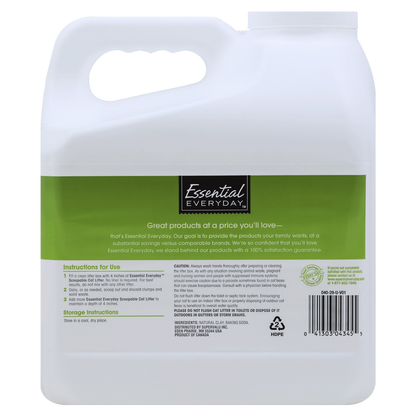 Essential Everyday Scoopable Cat Litter, Unscented 14lb