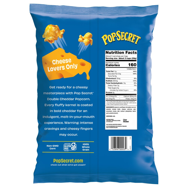 Pop-Secret Ready-to-Eat Popcorn , Double Cheddar, 5.5oz