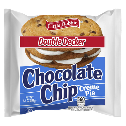 Little Debbie Chocolate Chip Crème Pie- Double Decker, 4oz