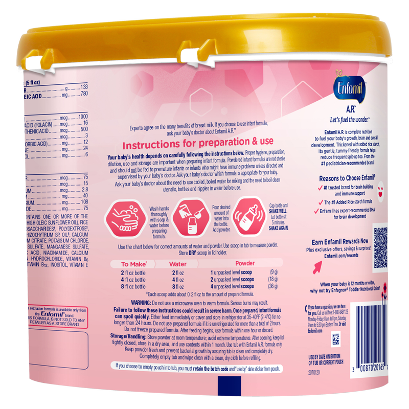 Enfamil A.R Infant Formula 19.5oz