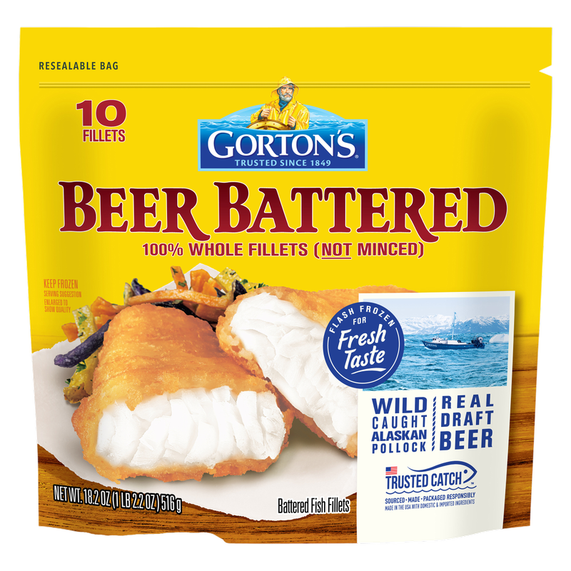 Gorton's Beer Battered Frozen Fish Fillets - 18.2oz