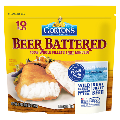 Gorton's Beer Battered Frozen Fish Fillets - 18.2oz