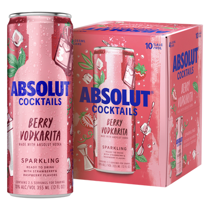 Absolut Berry Vodkarita 4pk 12oz Can 10.0% ABV