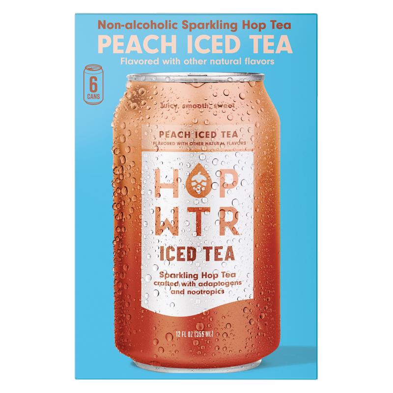 HOPWTR Peach Iced Tea 6pk 12oz Can