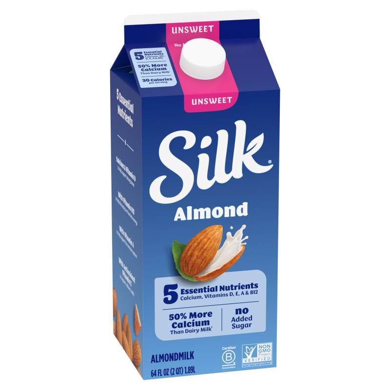 Silk Unsweetened Almond Milk 1/2 Gallon