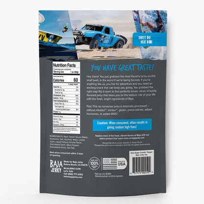 Baja Jerky Crackin' Pepper Beef Jerky 2oz