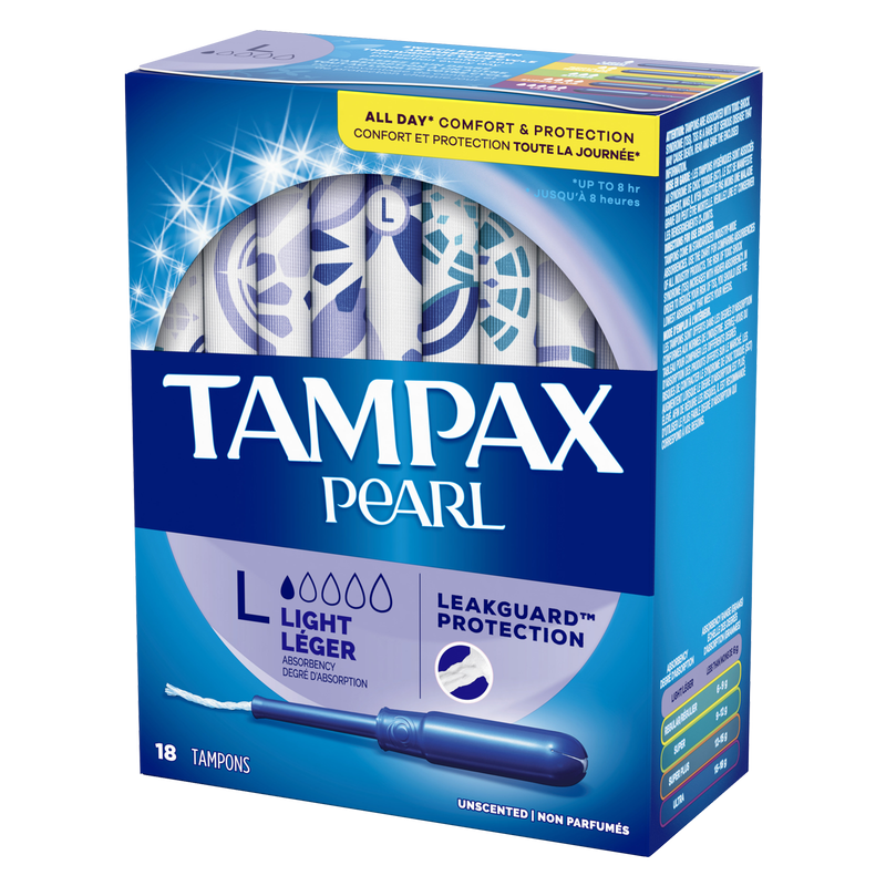 Tampax Pearl Light Tampons 18 Ct