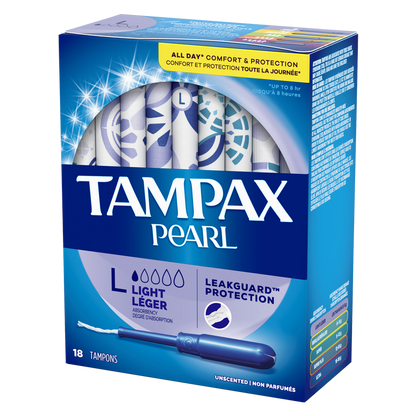 Tampax Pearl Light Tampons 18 Ct