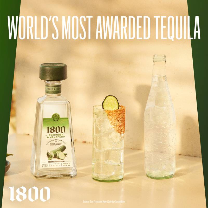 1800 Cucumber & Jalapeño Tequila 750ml (70 Proof) - 1800 – BevMo!