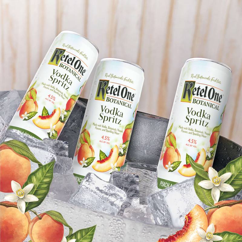 Ketel One Botanical Peach & Orange Blossom Vodka Spritz 4pk 12oz