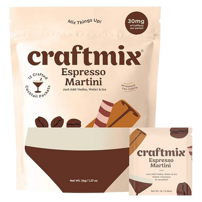 Craftmix Espresso Martini 6-Pack Cocktail Mixers, 1.48 oz